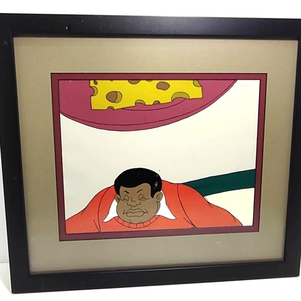 Fat Albert and The Cosby Kids Animation Cel Framed And Matted Cartoon Artwork